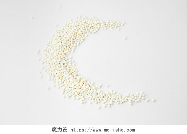 灰底西米米粒弧形西米散落米粒散落西米